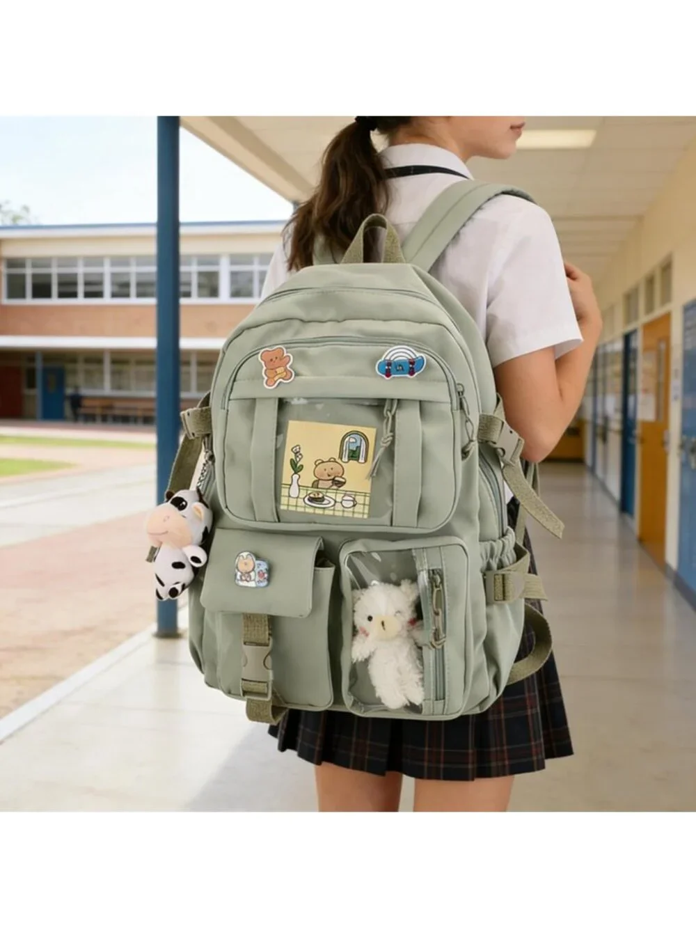 Cute Aesthetic Kawaii Backpack for Teen Girls | Stylish School Bag, Trendy